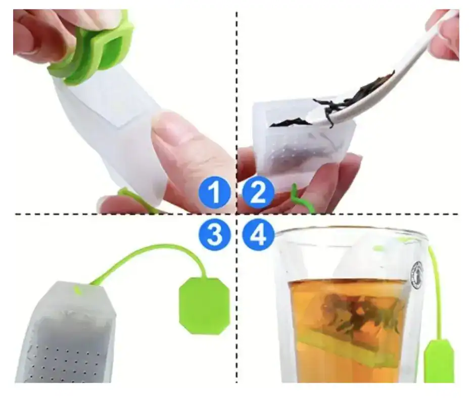 Cinta de té transparente y control del proceso de preparación paso a paso, promoviendo el consumo de infusiones saludables y sostenibles en contenido de revistas de SoyMigrante.com REVISTA.