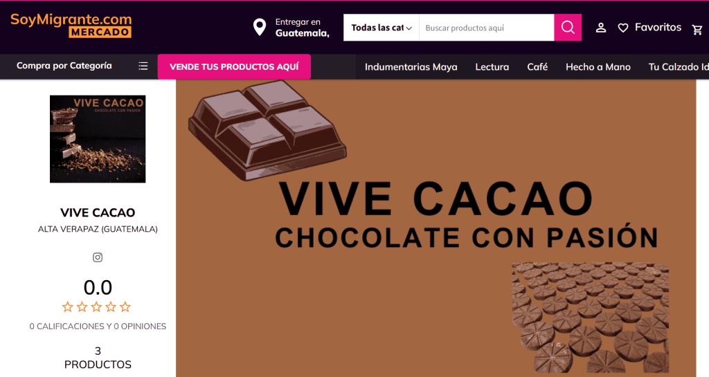 Vive cacao, chocolate con pasión, en Guatemalta, producto artesanal, cacao de alta calidad, para amantes del chocolate, productos gourmet, cultura del cacao, comercio justo, ingredientes naturales. – SoyMigrante.com REVISTA
