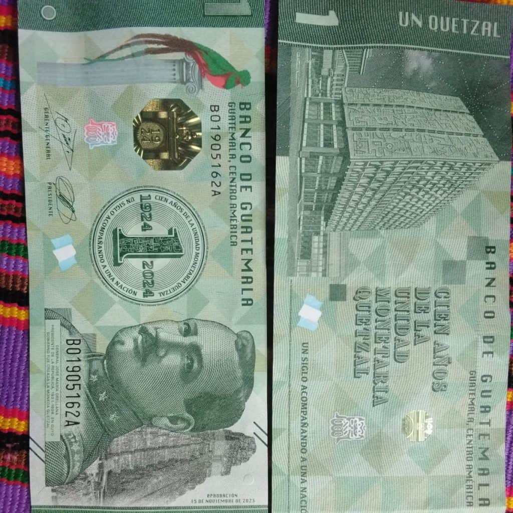Bancería del Estado de Guatemala con diseño de billete de 200 quetzales en imagen de la revista SoyMigrante.com REVISTA.