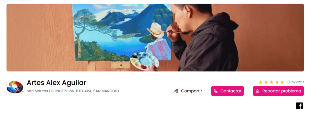 La tienda de Alex Aguilar muestra su creatividad. (Foto: Captura de pantalla)