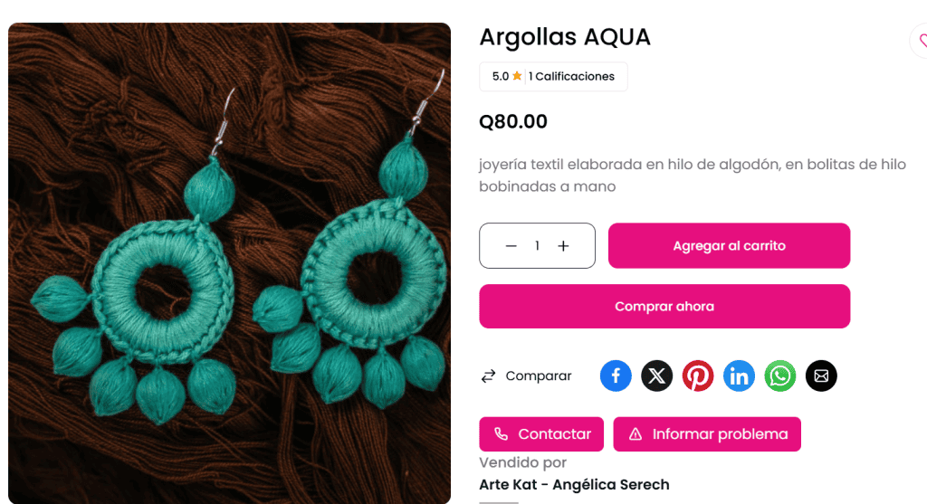 Estos aretes podrían ser el acompañamiento al conjunto perfecto. (Foto: Captura de pantalla)