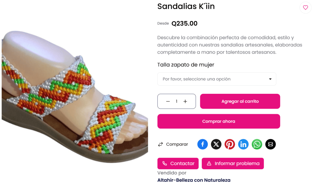 Las sandalias suelen ser regalos adecuados para la comodidad. (Foto: Captura de pantalla)