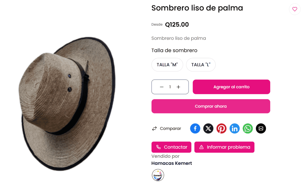 Los sombreros pueden ser regalos para hombres y mujeres. (Foto: Captura de pantalla)
