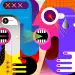 Innovadora ilustración digital con elementos geométricos y colores vibrantes para destacar contenido de la revista SoyMigrante.com, enfocada en temas migratorios y culturales.