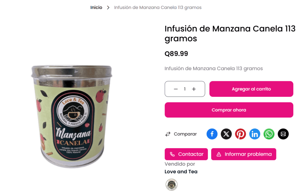 Atractiva taza de infusión de manzana canela de 113 gramos, ideal para disfrutar de sabores naturales y frescos, perfecta para amantes de las infusiones saludables y aromáticas. – SoyMigrante.com REVISTA