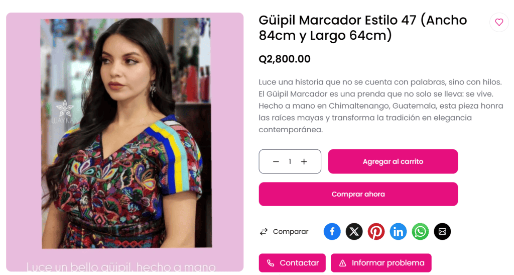 Güipil marcador estilo 47, bordado artesanal con motivos mayas, hecho a mano en Guatemala, diseñado para transformar la tradición en elegancia moderna, perfecto para destacar en ocasiones especiales. – SoyMigrante.com REVISTA