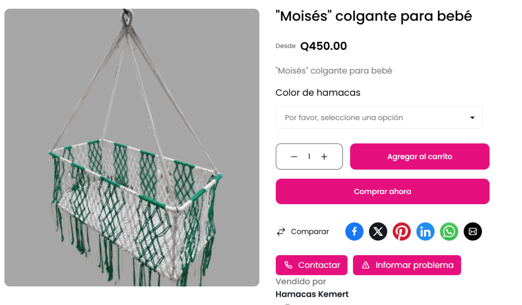 Colgante para bebé hecho de hamacas con diseño de macramé y colores verdes y blancos, ideal como accesorio infantil, disponible en SoyMigrante.com REVISTA. – SoyMigrante.com REVISTA
