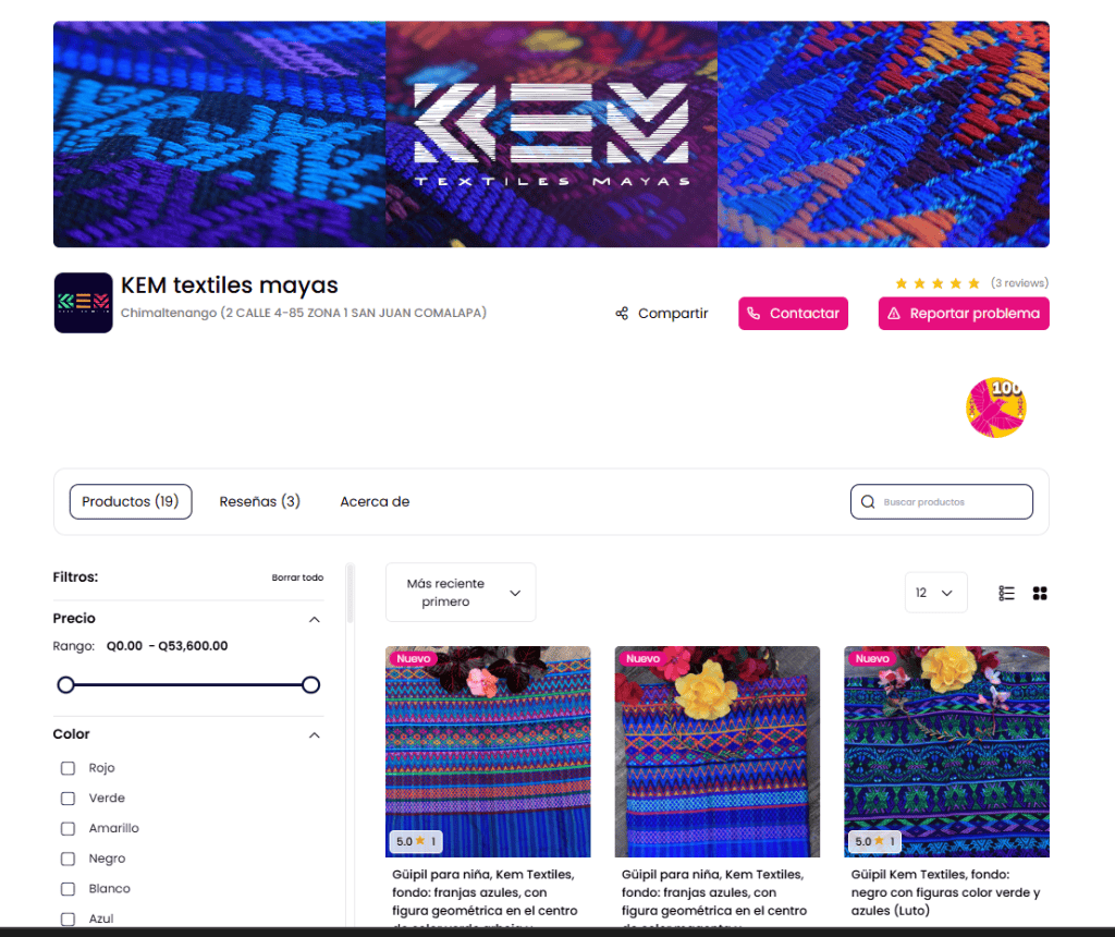 Coloridos textiles mayas de Kem Textile, ideales para proyectos de moda y decoración, con patrones tradicionales y diseños geométricos en colores vibrantes y auténticos. – SoyMigrante.com REVISTA