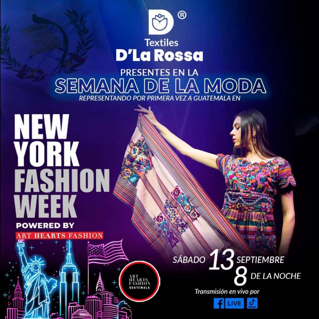 Histórico debut de Textiles D'La Rossa de Totonicapán, Guatemala en la Semana de la Moda de Nueva York. La pasarela será el sábado 13 de septiembre a las 20 horas. – SoyMigrante.com REVISTA