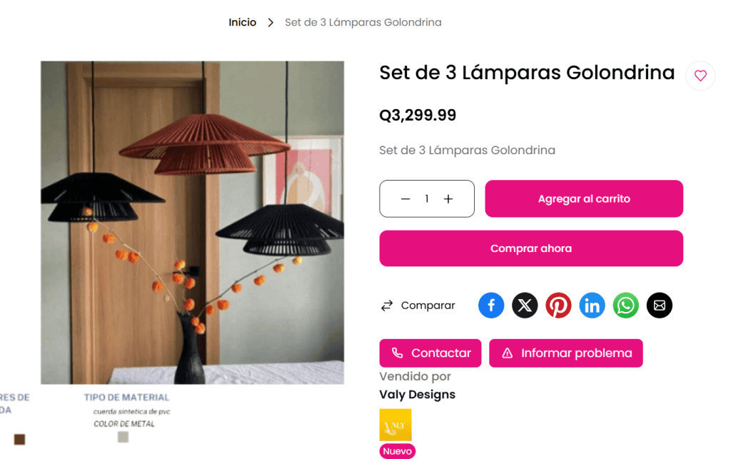 La lámpara le dará un toque ideal a la sala. (Foto: Captura de pantalla) – SoyMigrante.com REVISTA