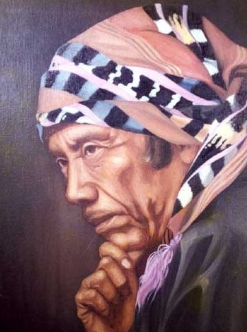 Juan Sisay: el artista guatemalteco que retrató la identidad tz'utuj'il desde dentro. El artista fue asesinado en abril de 1989 después de haber pintado acerca de una masacre cometida en Santiago Atitlán durante el conflicto armado interno. (Retrato por Miguel Chávez) – SoyMigrante.com REVISTA