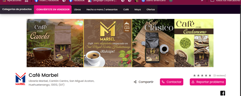 Café Marbel, de San Miguel Acatan, Huehuetenango ofrece opciones de café tostado o también saborizado artesanalmente con canela o cardamomo. Para ir a la tienda y hacer tu pedido, hacer clic en la imagen. – SoyMigrante.com REVISTA