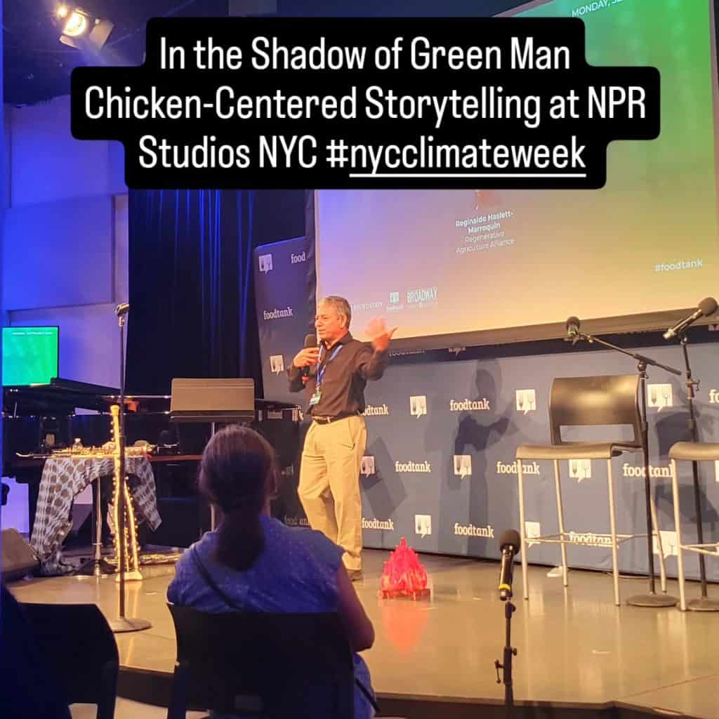 Reginaldo Hasslet-Marroquín, agrónomo guatemalteco radicado en Minesota, donde impulsa la agricultura regenerativa, participa en la Semana del Clima en Nueva York en septiembre 2025.