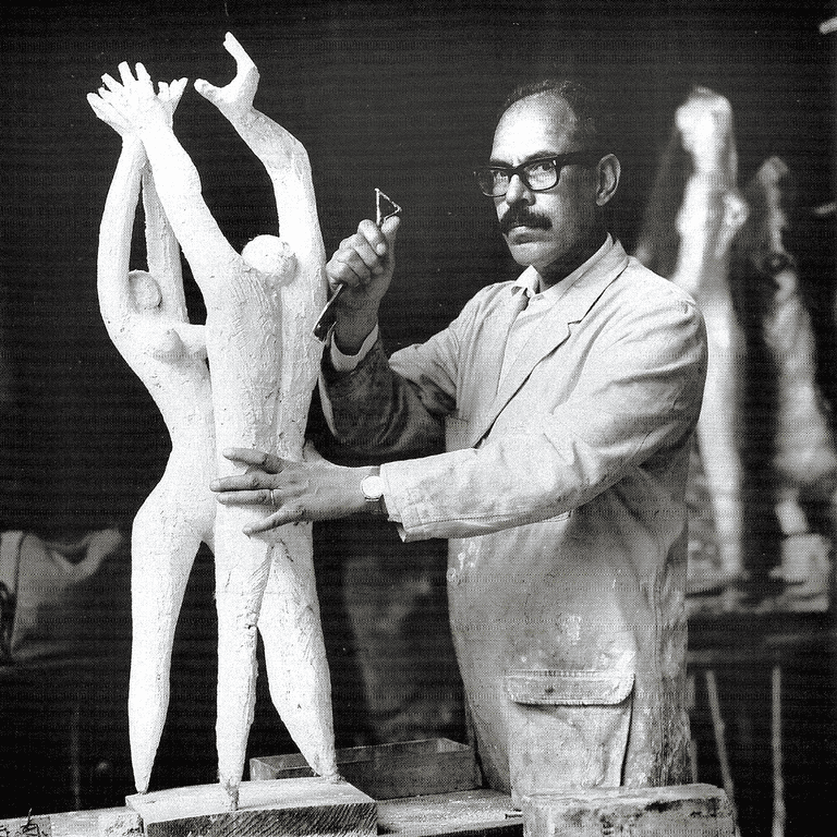 Dagoberto Vásquez (1922-1999) fue pintor, dibujante, escultor y grabador. En sus figuras simplifica las líneas para darles más movimiento. Si deseas conocer más sobre él, clic en la foto. – SoyMigrante.com REVISTA