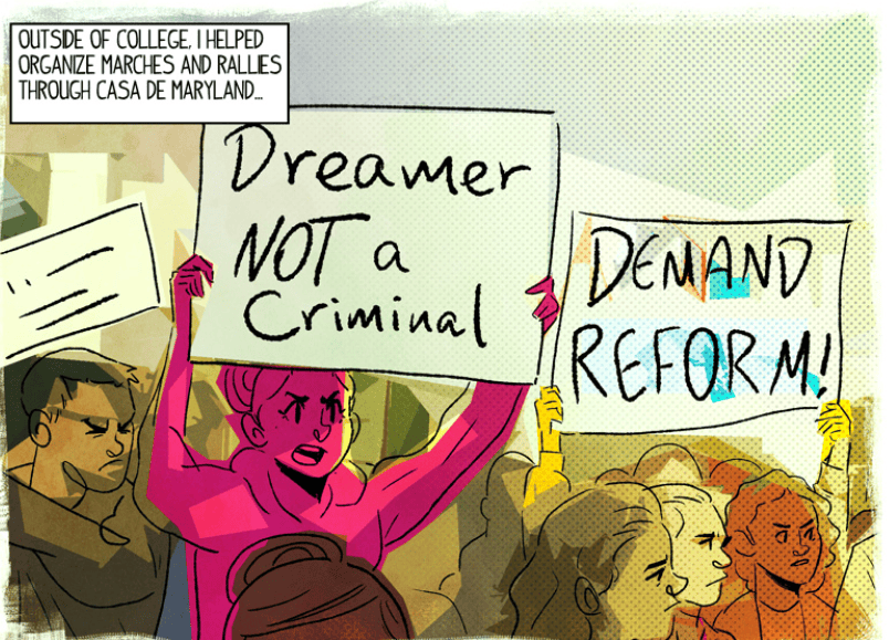 The Journey - El Viaje es una historieta basada en el relato de una niña migrante, que Pablo León creó para exponer las dificultades y barreras para los menores indocumentados en Estados Unidos. Por este proyecto fue nominado al premio Eisner. PUEDES VER TODO EL COMIC DANDO CLIC EN LA IMAGEN. Está en idioma inglés. – SoyMigrante.com REVISTA