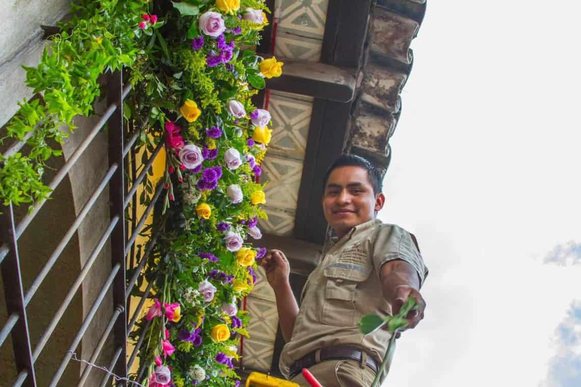 Restaurantes, hoteles y otros comercios se sumaron a la idea inicial de hacer brillar la primavera en Antigua Guatemala en noviembre de 2017. – SoyMigrante.com REVISTA