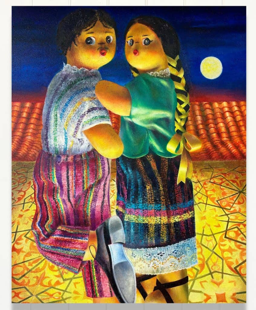 Dennis Cocozza nació en Mazatenango en 2001 y fue adoptado por estadounidenses. Su obra refleja la búsqueda de una identidad fundamental en su existencia.