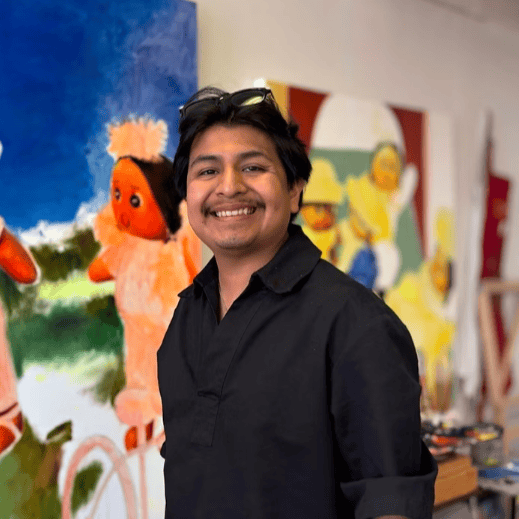 Artista Dominick Cocozza, tzutujil estadounidense expone su obra en Centro Guatemalteco de New England