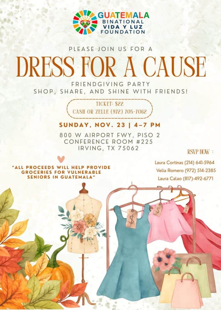 Vestidos por una causa, fue la actividad casi simultánea efectuada en Stamford, Connecticut e Irving Texas, para obtener fondos a fin de sufragar donaciones en Guatemala.