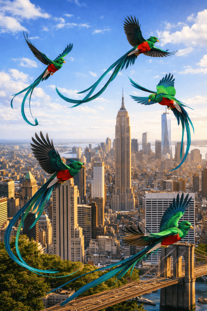 Ilustración alegórica a la proclamación del Día de Guatemala por la alcaldía de Nueva York: una ocasión que dará realce al aporte cultural, social y económico de los migrantes guatemaltecos en dicha urbe. – SoyMigrante.com REVISTA