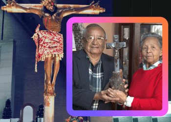 Esposos guatemaltecos Eduardo y Olga Donis llevaron cristo de Dsquipulas a Tacoma Park, Maryland