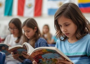 chidren boys and girl of 10 to 12 years reading books In the background flags of guatemala peru argentinacolombia mexico displayed 1 – SoyMigrante.com REVISTA chidren boys and girl of 10 to 12 years reading books In the background flags of guatemala peru argentinacolombia mexico displayed 1