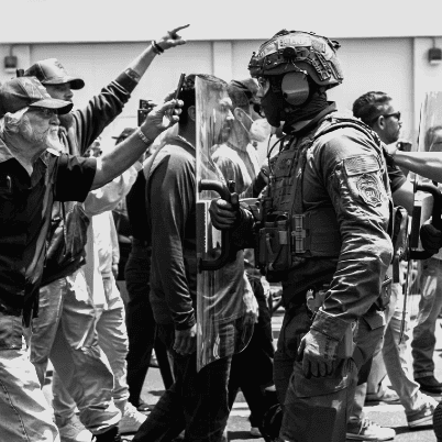 protesta contra redada
