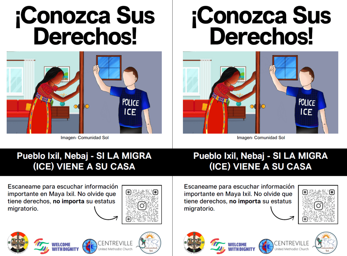 La International Mayan League distribuye instructivos digitales sobre derechos migratorios, traducidos en varios idiomas mayas. Para ir al repositorio de estos materiales, puede hacer clic en la imagen.