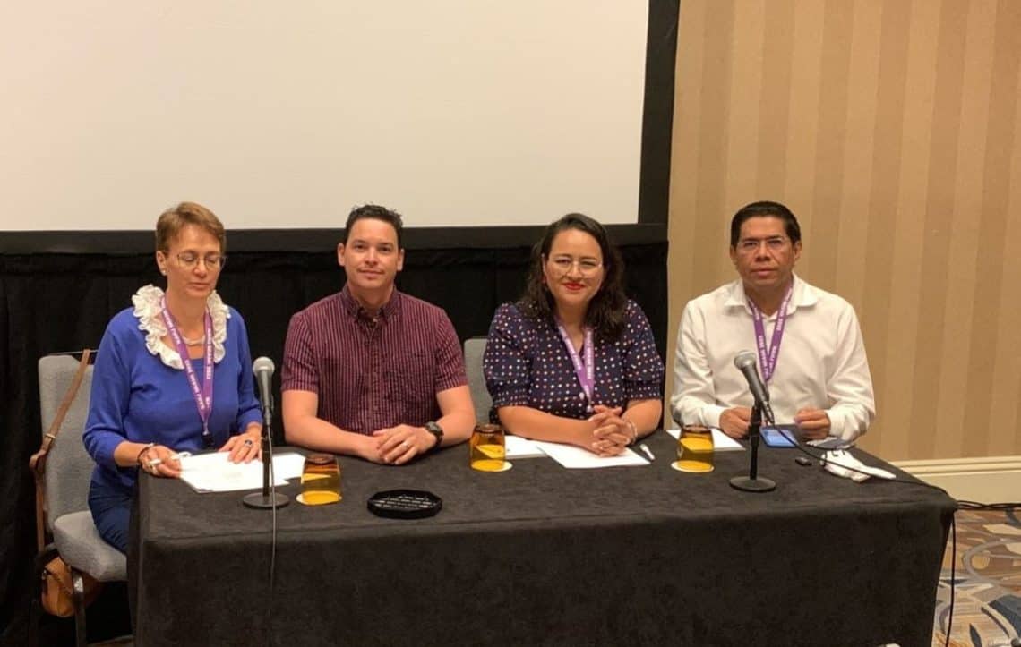 En julio de 2023, Stef Arreaga participó en Florida en un foro de periodistas latinoamericanos en el exilio. (Foto cortesía Stef Arreaga)