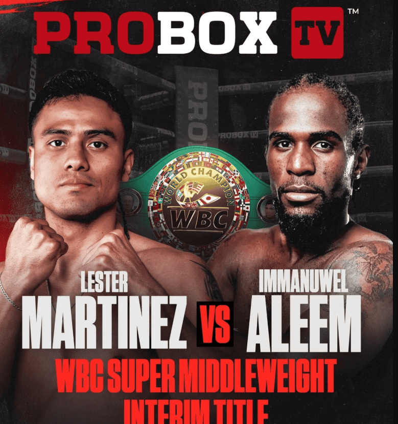 La pelea por el título interino Supermediano del Consejo Mundial de Boxeo será el 21 de marzo en San Bernardino, California. Para ir a la página oficial de Lester Martínez, clic en la imagen.