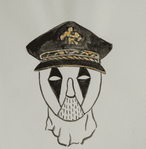 Los personajes del montaje teatral, incluido en la programación de la exposición, refleja bocetos de Naufus Ramírez-Figueroa basados en la obra teatral El corazón del espantapájaros, de Hugo Carrillo, cuyas presentaciones fueron violentamente reprimidas durante los años del conflicto armado guatemalteco.