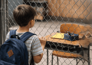 niños malla escuela