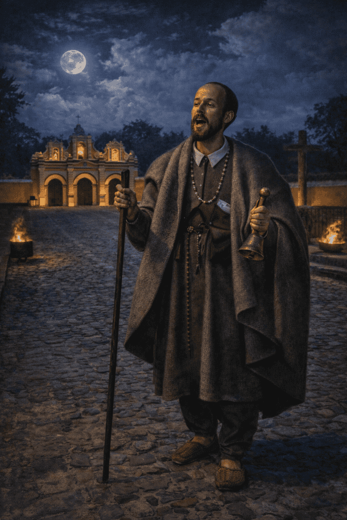 El Santo Hermano Pedro de Betancur nació el 21 de marzo de 1626 en Tenerife, España; llegó a Santiago de los Caballeros de Guatemala en 1651 y murió en 1667 a los 41 años. En esos casi 16 años realizó una obra de amor y caridad que prosigue hasta la fecha. Representación digital del Santo en sus frecuentes recorridos por las calles de Antigua Guatemala gritando: "Acordaos hermanos que un alma tenemos y si la perdemos, ya no la recobramos" – SoyMigrante.com REVISTA El Santo Hermano Pedro de Betancur nació el 21 de marzo de 1626 en Tenerife, España; llegó a Santiago de los Caballeros de Guatemala en 1651 y murió en 1667 a los 41 años. En esos casi 16 años realizó una obra de amor y caridad que prosigue hasta la fecha. Representación digital del Santo en sus frecuentes recorridos por las calles de Antigua Guatemala gritando: "Acordaos hermanos que un alma tenemos y si la perdemos, ya no la recobramos"