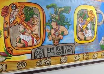 guatemaltecos en Estados Unidos artista Ubaldo Sanchez pinta mural en consulado de maryland