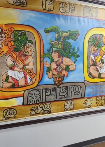 guatemaltecos en Estados Unidos artista Ubaldo Sanchez pinta mural en consulado de maryland