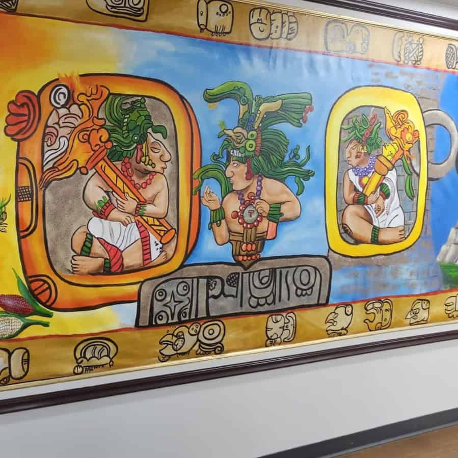 guatemaltecos en Estados Unidos artista Ubaldo Sanchez pinta mural en consulado de maryland
