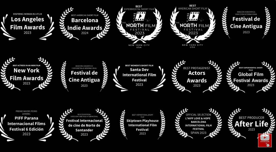 Algunas de las participaciones y premios del cortometraje Mi Niña, de 2023, de Emanuel S. Loarca, cineasta guatemalteco. PARA VERLO CLIC EN LA IMAGEN.