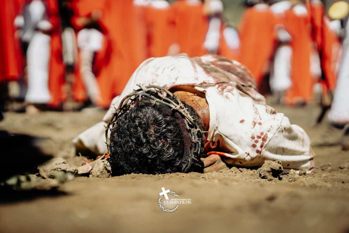 Vía Crucis en vivo, colegio Sagrado Corazón, Cuilapa, Santa Rosa