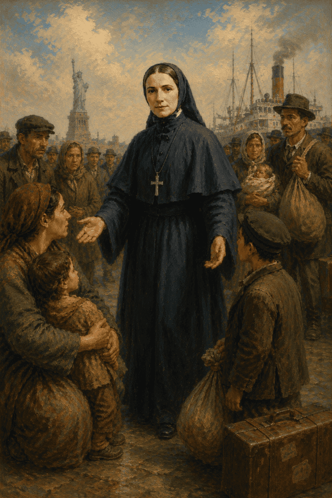 Desde su llegada a Estados Unidos en 1898, la Madre Francisca Javier Cabrini se dedicó de lleno a tratar de ayudar a los migrantes en sus dificultades de alojamiento, comida y educación para sus hijos.