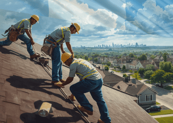 migrantes trabajadores guatemaltecos en Estados Unidos trabajando roofing para enviar remesas