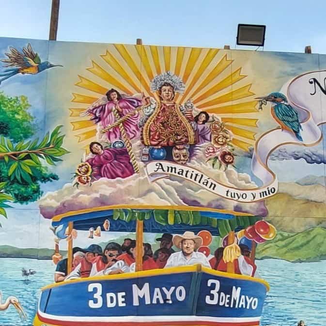 mural de la feria de amatitlan 2026 por el artista Edison de la Cruz