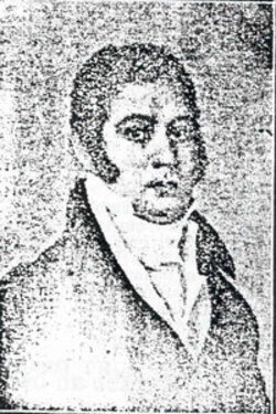 retrato de tomas ohoran abogado tercer jefe superior de la provincia de Guatemala