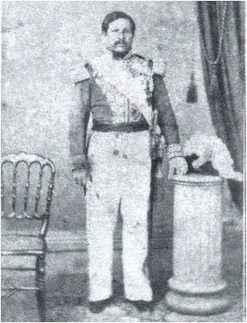 Retrato histórico del general Rafael Carrera, caudillo militar campesino que ganó fuerza política y que fue tomado como aliado de los conservadores, hasta que les resultó incómodo e incluso hubo dos intentos de asesinarlo en 1844.