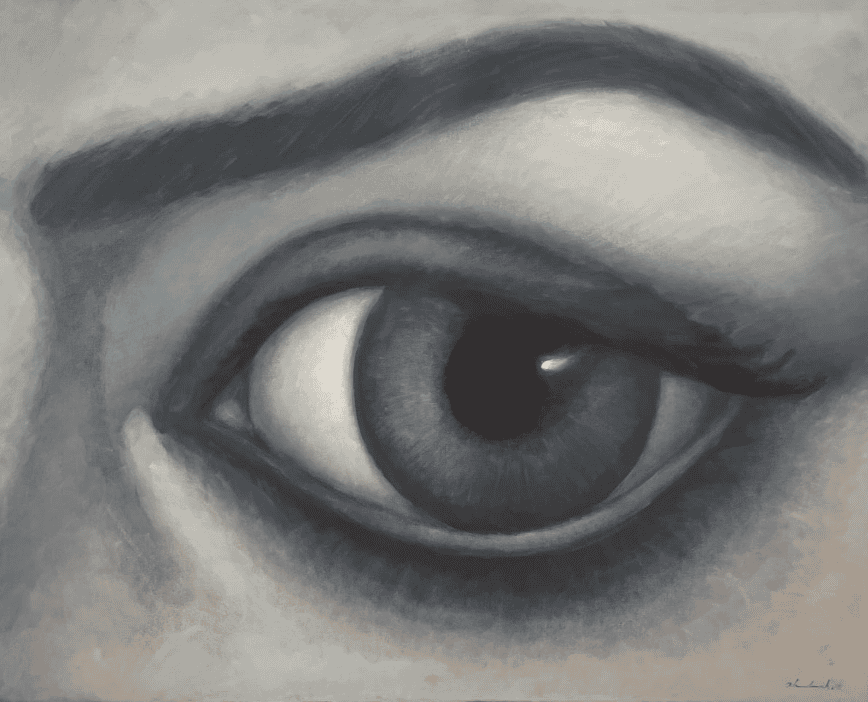 Rodolfo Abularach dibujó y pintó decenas de ojos, algunos que evidentemente lo eran y otros que llevaban el concepto a un alto nivel de abstracción: pero todos eran enigmáticos.