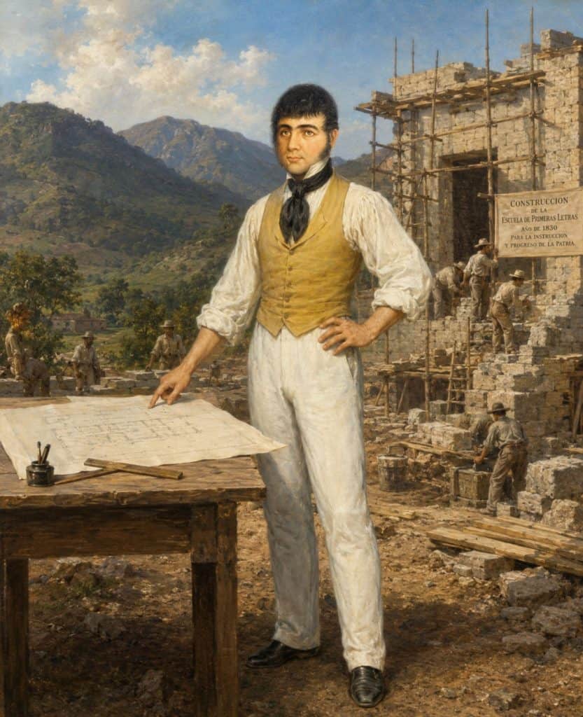 Una de las prioridades de Antonio Rivera Cabezas en su gobierno de 1830 a 1831 fue reconstruir escuelas que habían sido dañadas durante las guerra civiles entre liberales y conservadores.