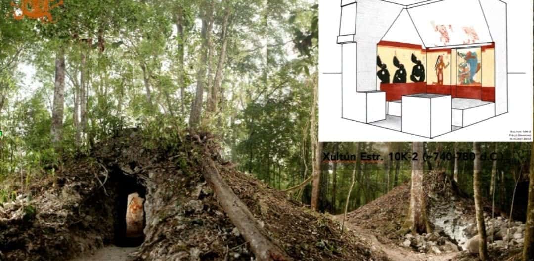 En uno de los lados del impresionante mural de Xultón se encontró la inscripción de cálculos astronómicos y también el nombre de su autor: un descubrimiento sin precedentes pues nunca antes se había conocido la identidad de un astrónomo maya prehispánico (Fotos Ministerio de Cultura y Deportes de Guatemala)