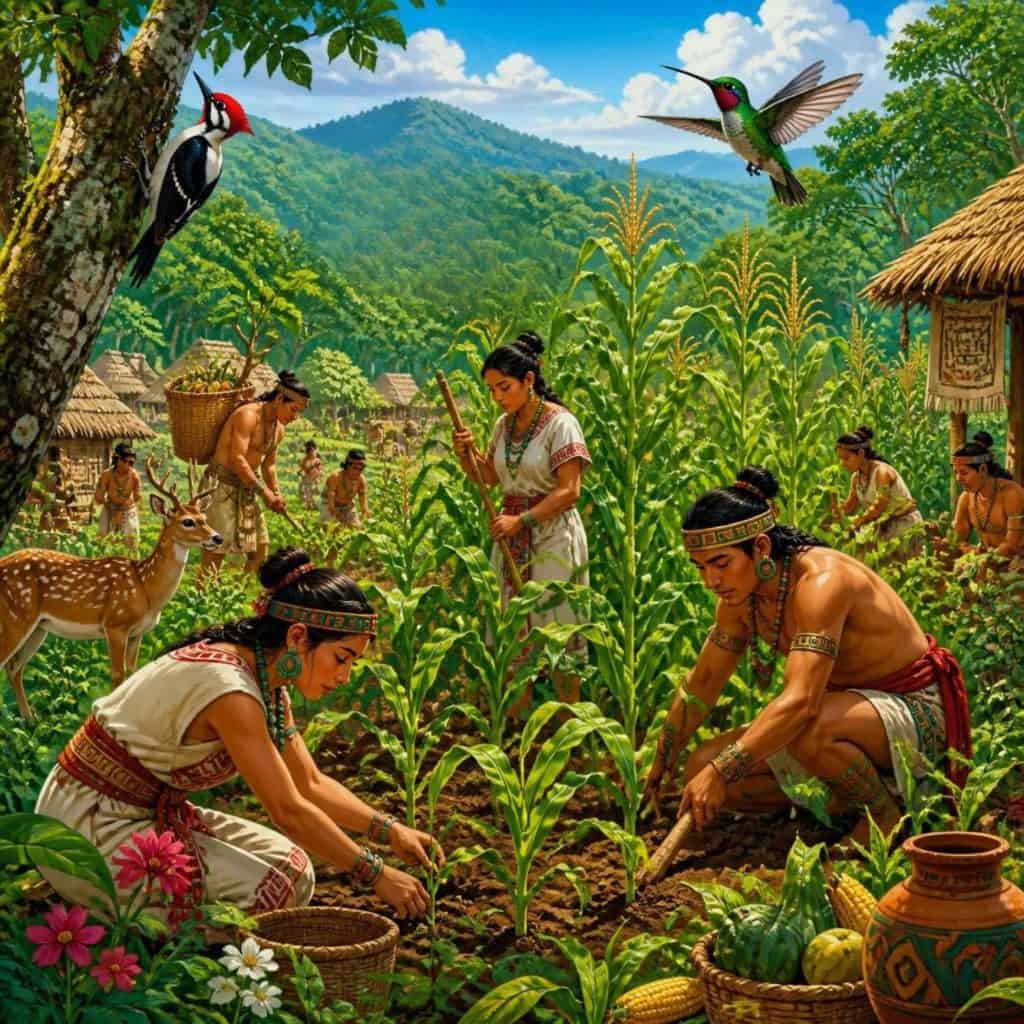 El pueblo maya Itza considera el maíz como un regalo, porque fue el relámpago del cielo el que logró romper la piedra donde se encontraba y originó los cuatro colores: rojo, blanco, negro y amarillo.