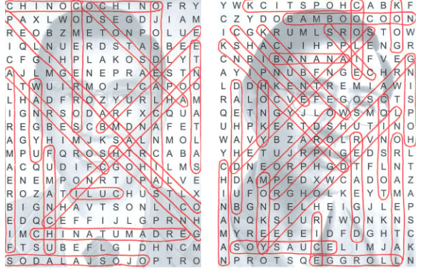 Obra del artista salvadoreño de raíz china Nicolás Shi: a través del entretenimiento conocido como "sopa de letras" refleja estereotipos y prejuicios por su origen, los cuales vivió y padeció desde su infancia.