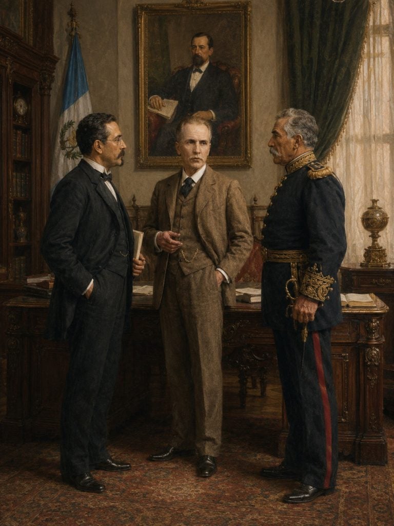 El general Martín Barrundia presionaba para poder llegar a la presidencia, sin embargo, el segundo designado era otro militar, el general Manuel Lisandro Barillas, jefe político en Quetzaltenango. Sinibaldi tuvo miedo de que Barrundia intentara atentar contra su vida para dar un golpe de Estado y declararse mandatario. Por eso renunció en favor de Barillas. (Ilustración IA)