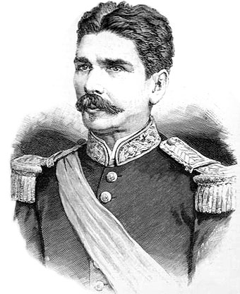 Retrato histórico del general Manuel Lisandro Barillas (Quetzaltenango 1845-México 1907) presidente de Guatemala entre 1885 y 1892.